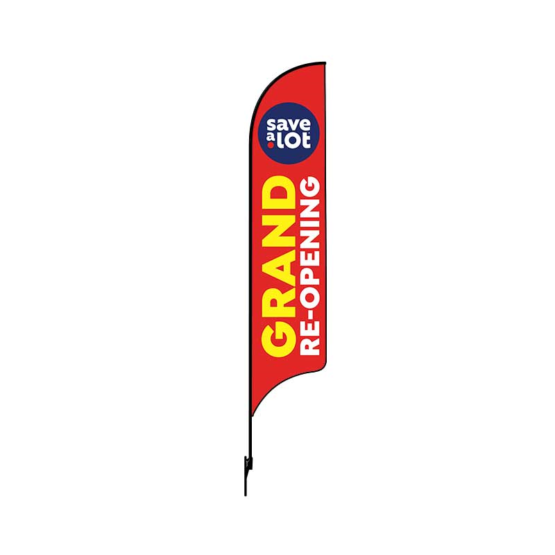 15' Save.A.Lot Red Grand Reopening AdverSail Flag (double sided)