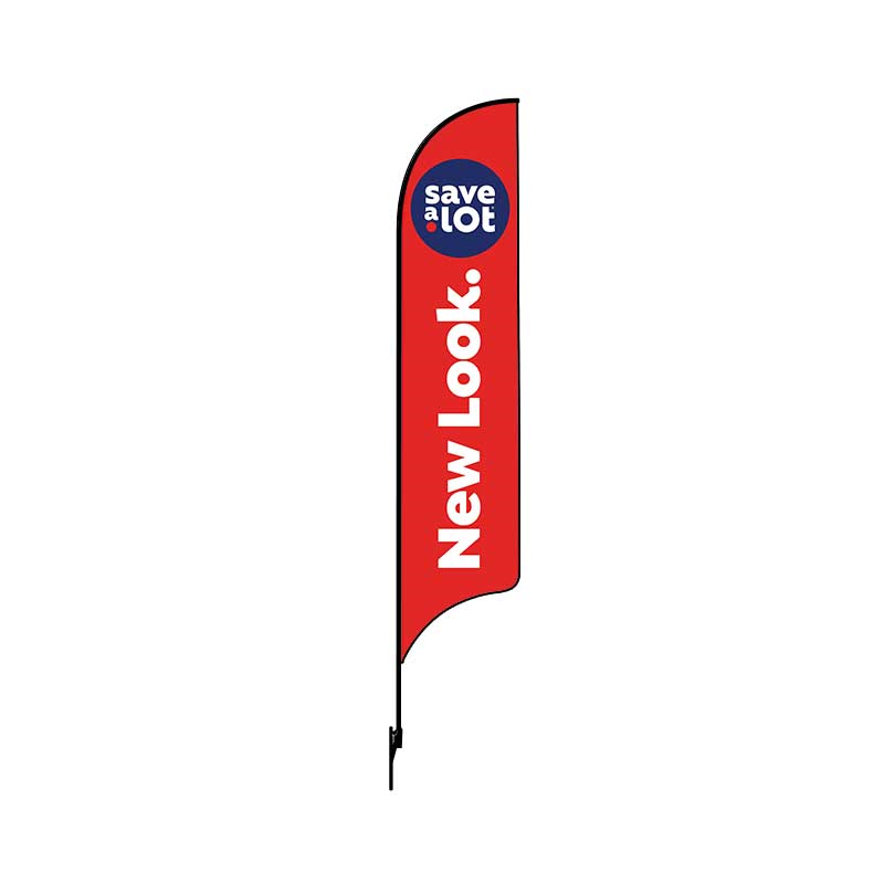 15' Save A Lot Red New Look AdverSail Flag (double sided)