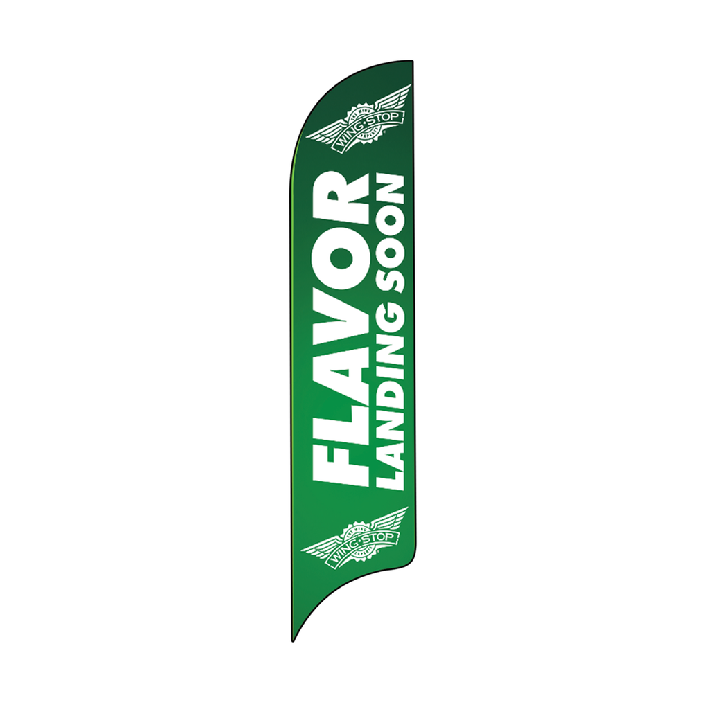15' Wingstop Logo Flavor Landing Soon AdverSail Flag (2023 Art)