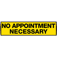 2' x 8' FullSpeed Automotive Yellow No Appointment Necessary Mesh Bay Banner (single-sided)