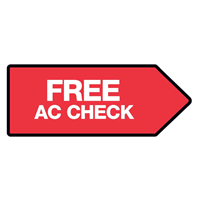 46" x 18" FullSpeed Automotive Red Free AC Check Arrow Spinner Sign (double-sided)