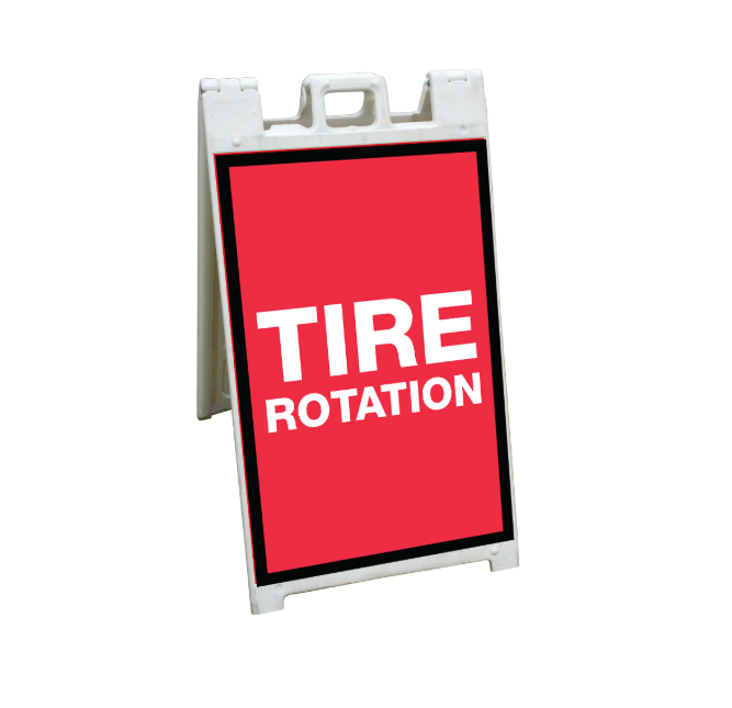 24" x 36" FullSpeed Red Tire Rotation Coroplast A-frame Insert Only