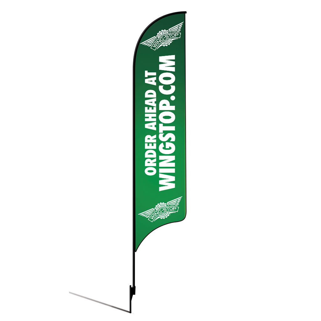 15' Wingstop Logo Order Ahead At Wingstop.com AdverSail Flag (2023 Art) Kit