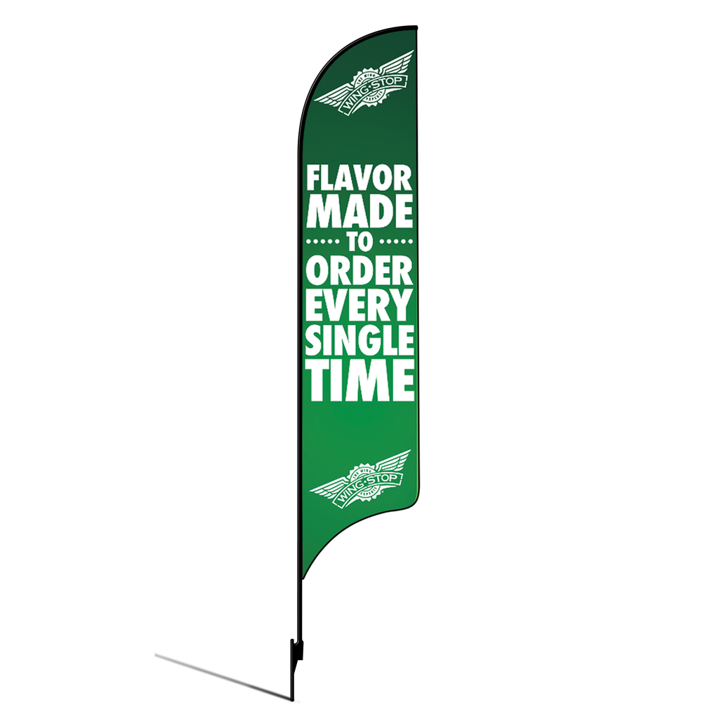 15' Wingstop Logo Flavor Made To Order Every Single Time AdverSail Flag (2023 Art) Kit