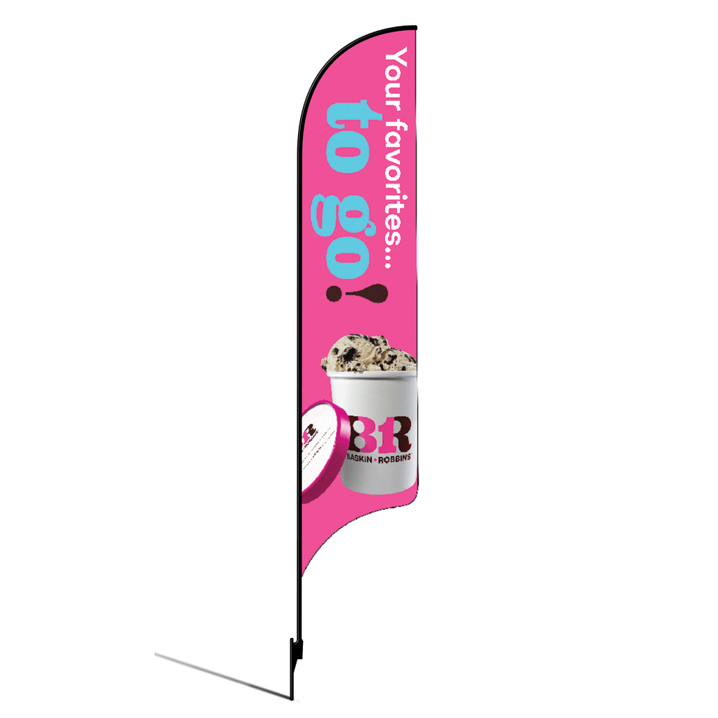 15' Baskin Robbins Your Favorites To Go AdverSail Flag Kit