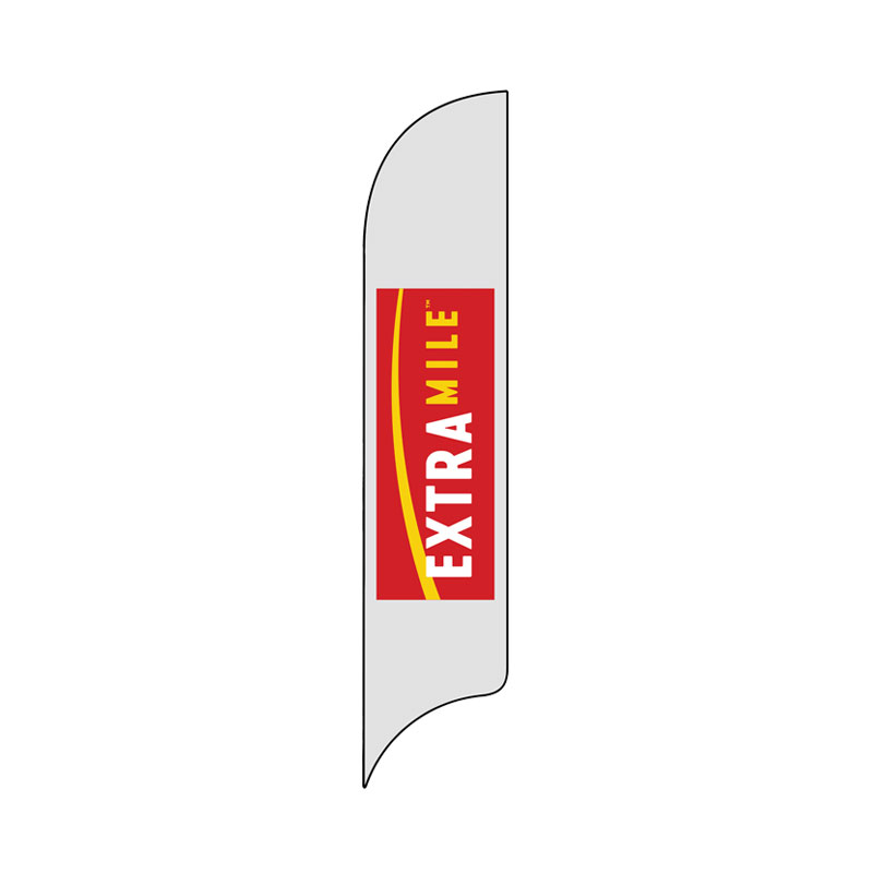 15’ ExtraMile White Logo AdverSail Flag (2024 artwork)